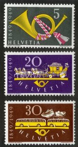 SWITZERLAND 325-7 MNH SCV $1.50 BIN $1.00 TRANSPORTATION