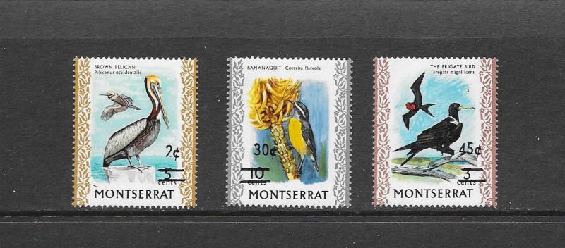 BIRDS - MONTSERRAT #337-339 MNH