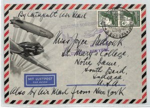 GERMANY Cover 1935 *CATAPULT* AIR MAIL Norddeutscher Lloyd Seapost-New York XZ2