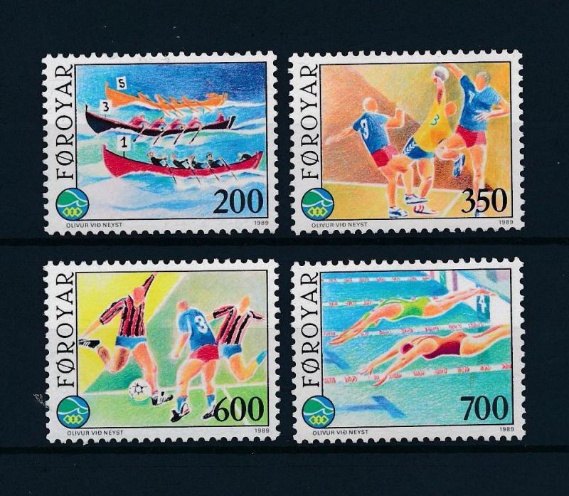 [45168] Faroe Islands 1989 Sports Swimming Football Handball MNH