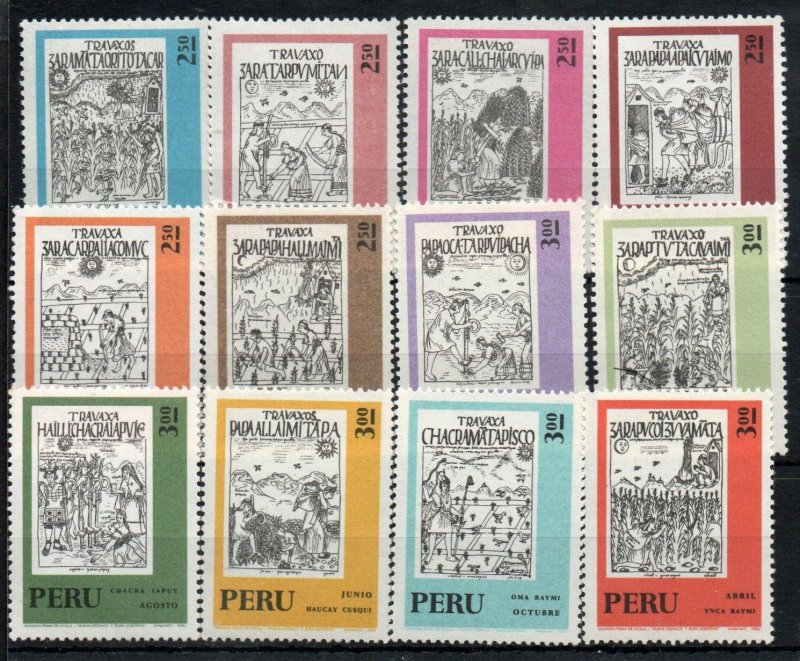 Peru 582-593 Set Mint never hinged