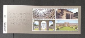 MS4364a 2020 End of the 2nd world war miniature sheet barcode UNMOUNTED MINT
