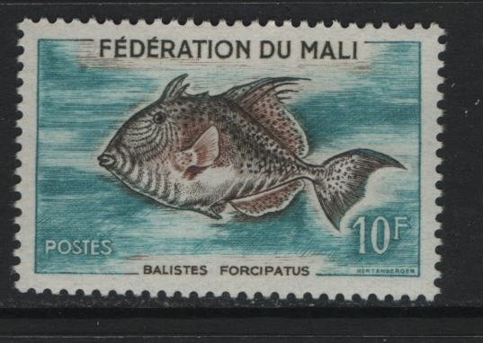 MALI, 3, HINGED, 1960, FISH TYPE