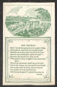 GREAT BRITAIN UK THE POSTMAN POEM BY COWPER TRADE CARD RELATED (19TH CENTURY)