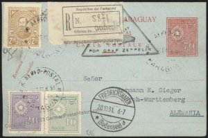 Paraguay 1931 Graf Zeppelin 3rd SAF Mi231C Friedrichshafen Germany  Cover 111094