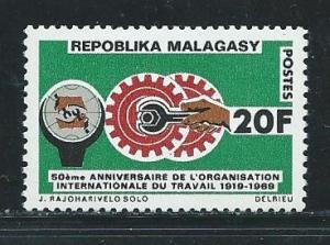 Madagascar 423 1969 50th ILO MNH