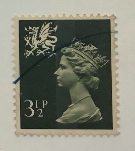 Great Britain, Wales 1971-93 Scott WMMH3 used - 3½p, Queen Elizabeth II