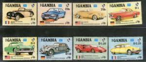 Gambia 1986 Classic Cars Mercedes Automobiles Flag Transport Sc 620-27 MNH #1993