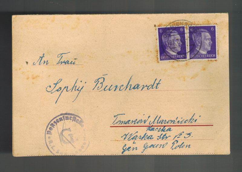 1943 Germany Oranienburg Concentration Camp Postcard Cover KZ Peter Burchardt