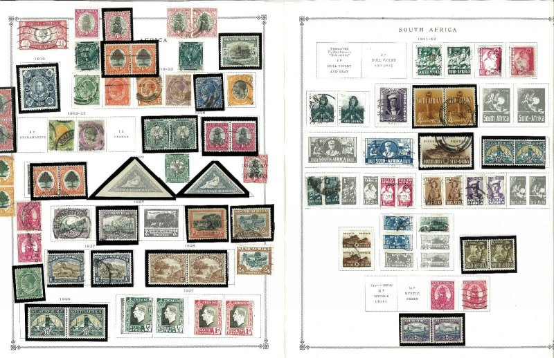 South Africa 1910-1993  M & U (mostly) Hibged on Scott International Pages