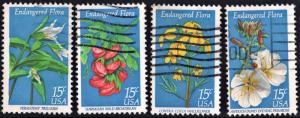 SC#1783-86 15¢ Endangered Flora Singles (1979) Used