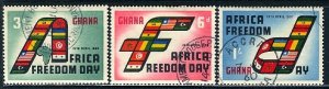 Ghana; 1960: Sc. # 75-77: O/Used CTO Cpl. Set