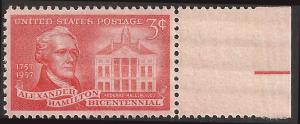 # 1086 MINT NEVER HINGED ALEXANDER HAMILTON