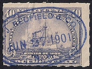 R170 40 cents SUPERB CANCEL Battleship Stamps used F