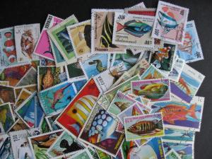 FISH & MARINE LIFE Topical collection 190 different (+3 SS) Mixed condition