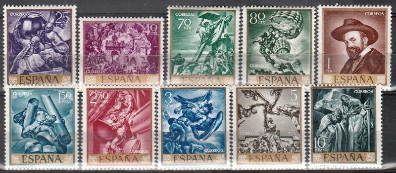 Spain #1337-46 MNH CV $2.50 (K1824L)