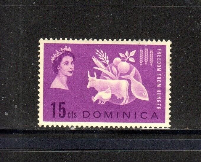 DOMINICA #181 1963 FREEDOM FROM HUNGER MINT VF NH O.G