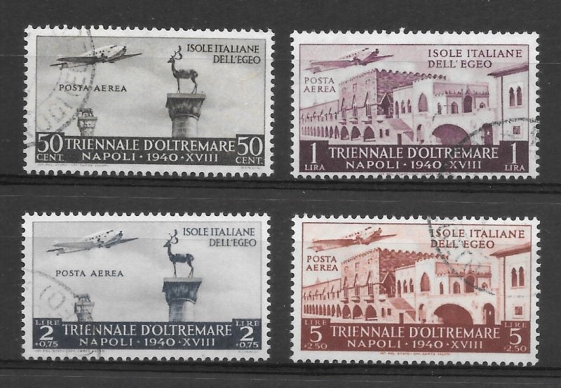 Italy, Aegean Islands, C44-47, Triennial Overseas Expo, U, NH, Catalog = $42.50