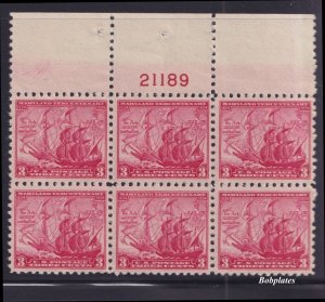 BOBPLATES US #736 Ark and Dove Full Top Plate Block 21189 F-VF LH SCV= $6.25+