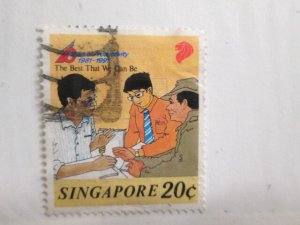 Singapore #609 used  2021 SCV = $0.25