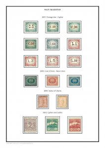 San Marino 1877 - 2021 PDF (DIGITAL) STAMP ALBUM PAGES 