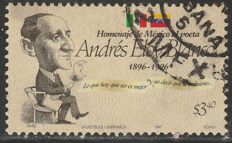 MEXICO 2019, ANDRES ELOY BLANCO, POET. USED. VF. (935)