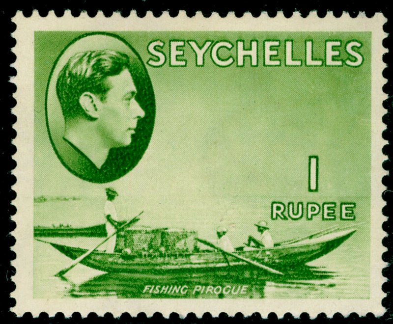 SEYCHELLES SG146, 1r Yellow Green, VLH MINT. Cat £150.