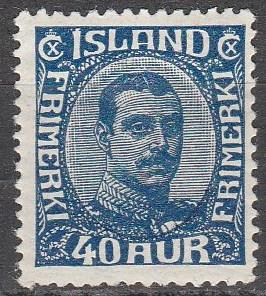 Iceland #124  F-VF Unused CV $87.50