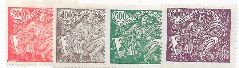 Czechoslovakia #78-81  Agriculture & Science  (MH) CV $25.50