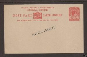 Sierra Leone H&G 19 mint 1940 SPECIMEN Postal Card 1;0