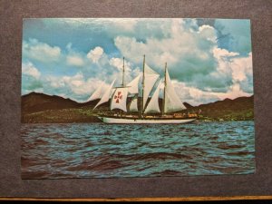 FLYING CLOUD, Windjammer Barefoot Cruises Naval Cover unused postcard