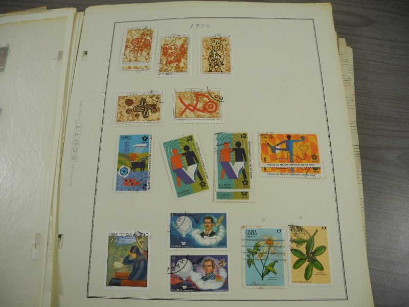 CUBA, 100s & 100s of Stamps mostly hinged on Scott pages