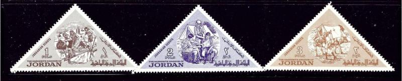 Jordan 484-86 MNH 1964 partial set of Boy Scouts