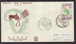 Morocco 35 Map 1960 Typed FDC