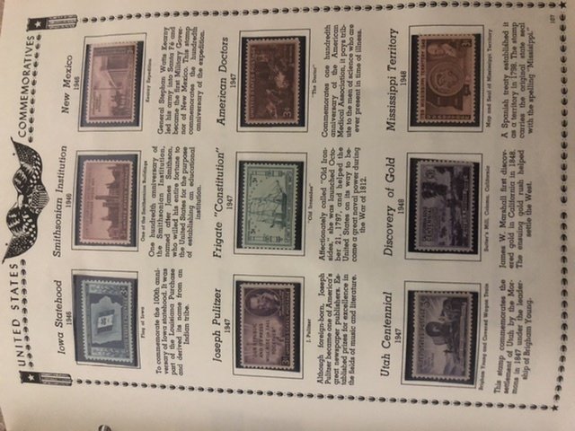 The All American Stamp Album Mint Stamps Very Nice Starts At 1933 Almost Full