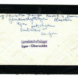 GERMANY WW2 Cover *Eger-Oberschon Slave Labour Camp* Ae Censor FRANCE 1943 MA21