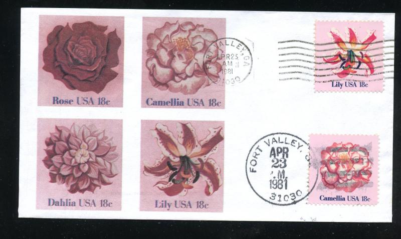 Scott 1879 & 1877 Dual Offical City cancelled FDC UA Andrews cachet