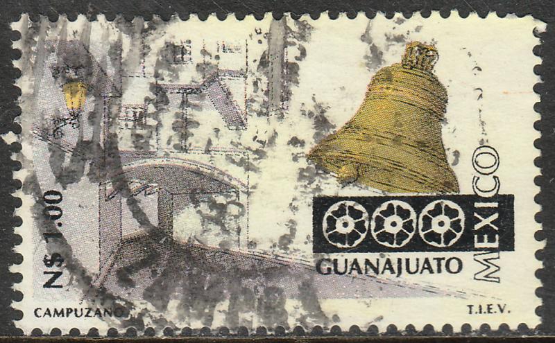 MEXICO 1783, N$1.00 Tourism Guanajuato street, bell. USED. F-VF. (1373)