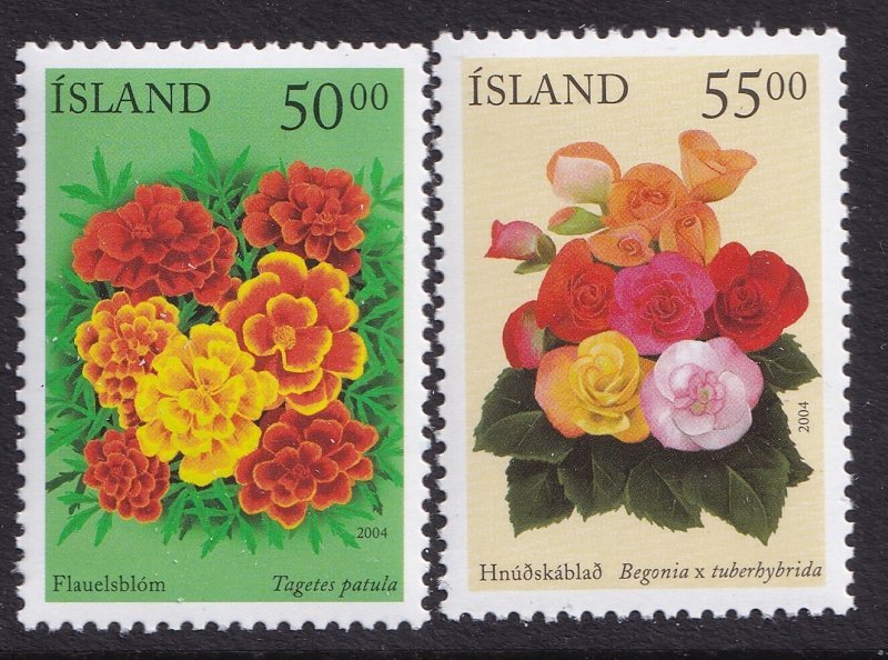 Iceland 2004 Summer Flowers.  Very good. MNH