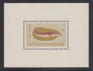 Viet Nam Sc 267a MNH. 1963 20xu Fish Souvenir Sheet, issued without gum, VF