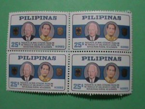 PHILIPPINE STAMP: 1965 SC#921 VISIT OF GERMANY PRESIDENT-HEINRICH LUBKE MNH 4