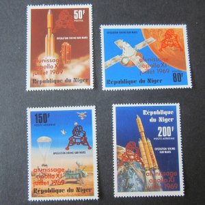 French Niger 1979 Sc 497-8,C295-6,space set MNH