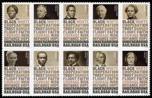 USA 5843b,5834-5843 Mint (NH) Block of 10 Underground Railroad Forever Stamps