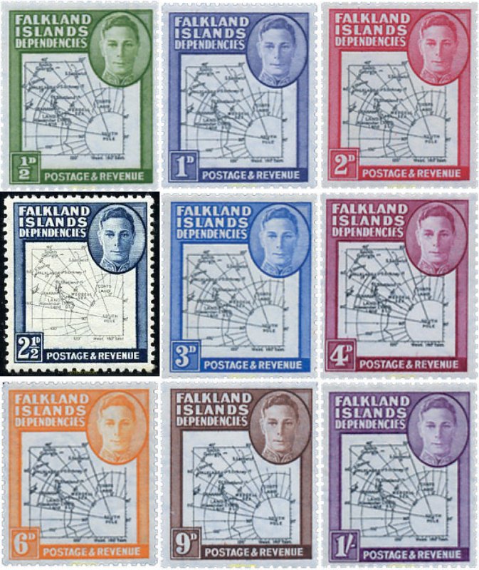 214888 MNH FALKLAND. Dependencias 1946 MAPA DE LAS ISLAS FALKLAND