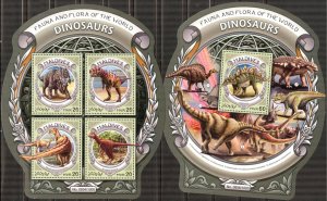 Maldive Islands 2016 Dinosaurs Sheet + S/S MNH