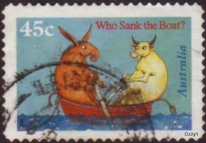 Australia 1996 Sc#1549 45c Childrens' Books Who Sank the Boat USED-Good-NH.