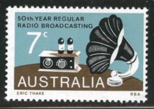 AUSTRALIA Scott 588 MH* radio broadcasting history