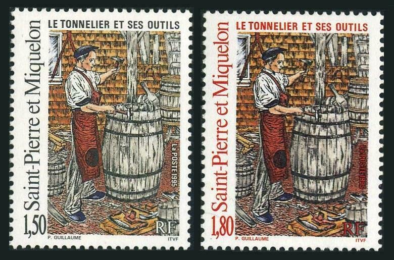 St Pierre & Miquelon 613-614,MNH.Michel 690-691. Cooper,tools,1995.