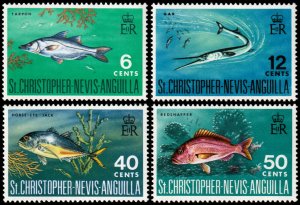 ✔️ SAINT KITTS & NEVIS 1969 - MARINE LIFE FISHES - SC.  195/198 MNH ** [5CW7]