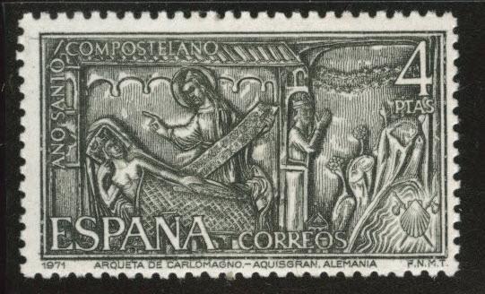 SPAIN Scott 1654 from 1971 Compostela set MNH**